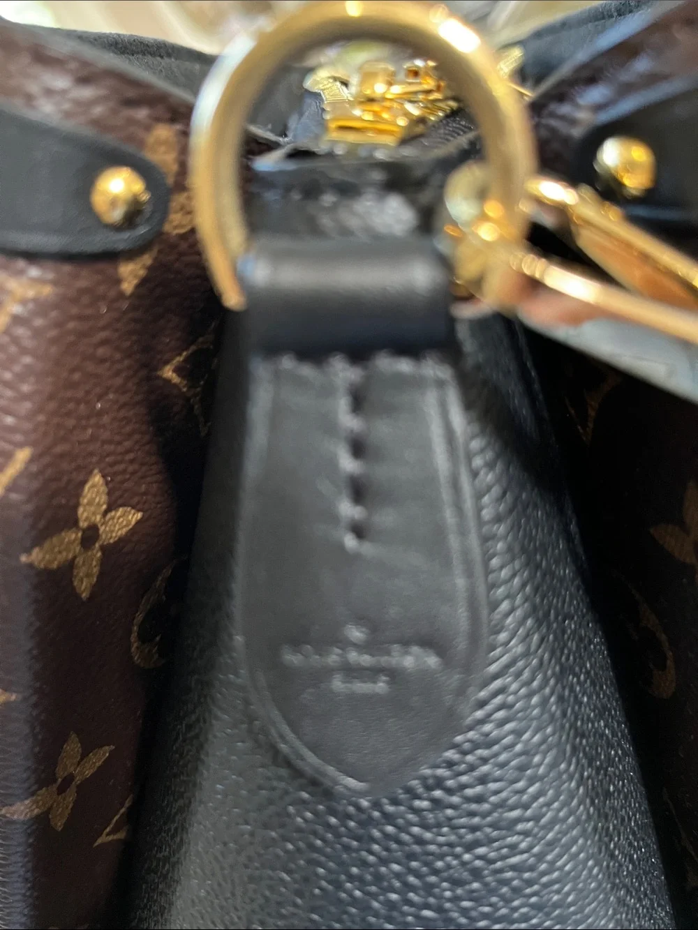 Louis Vuitton Soufflot NV MM Monogram Canvas Satchel with Black Trim M44817